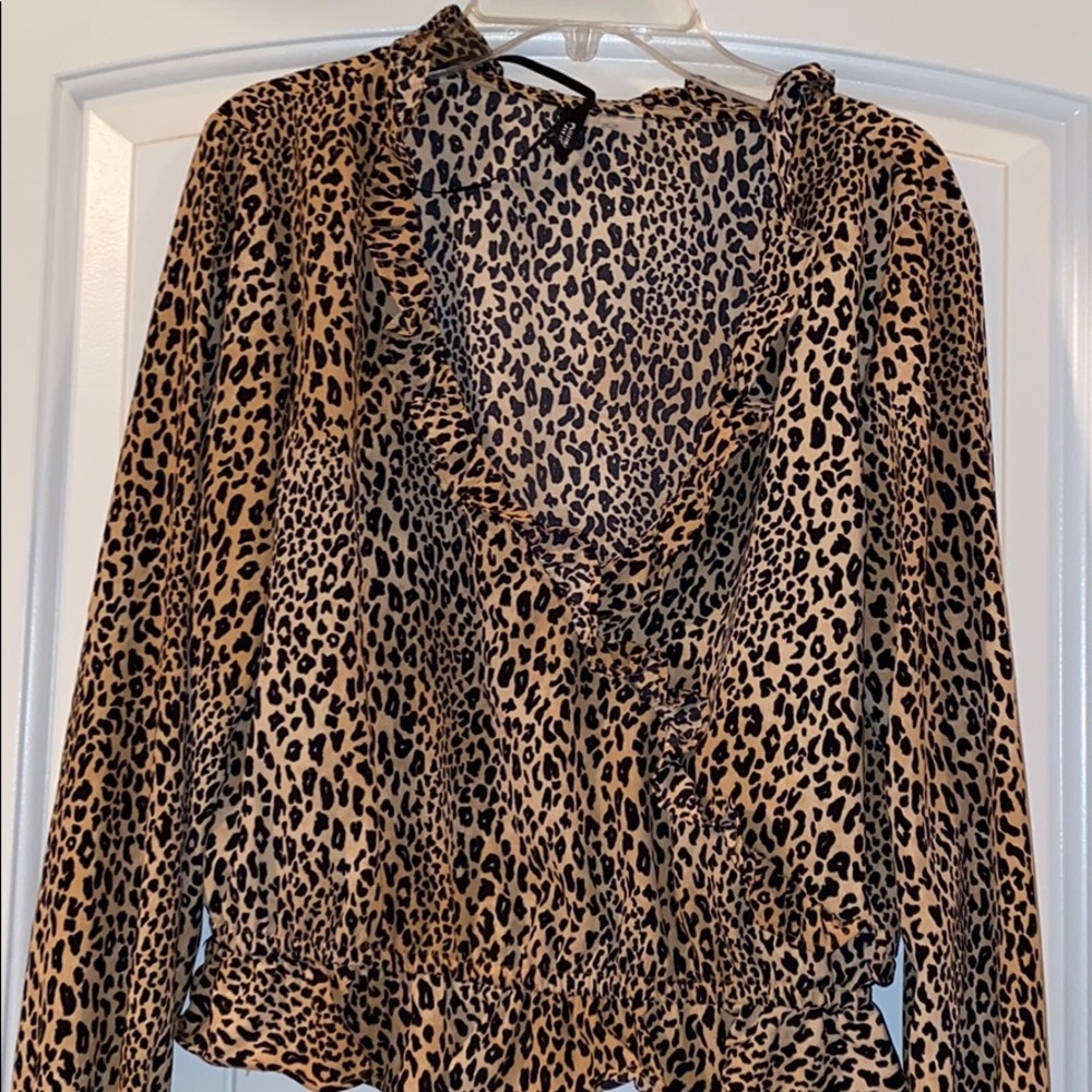 Divided Leopard Top
